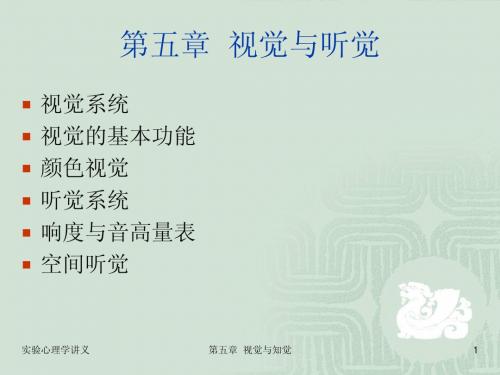 北师大实验心理学_chapter5_视觉与听觉