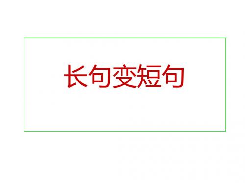 句式变换(精讲)