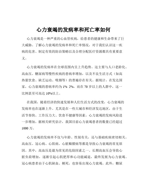 心力衰竭的发病率和死亡率如何