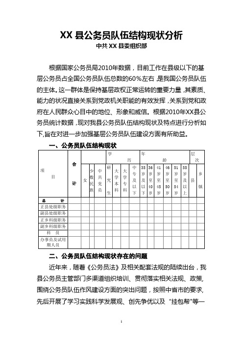 县公务员队伍结构现状分析【精选文档】