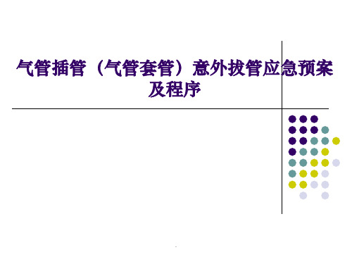 气管插管(气管套管)意外拔管应急预案及程序PPT课件