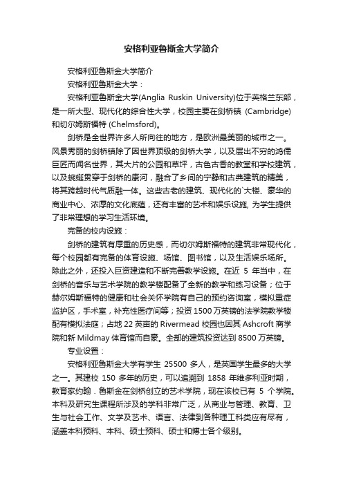 安格利亚鲁斯金大学简介