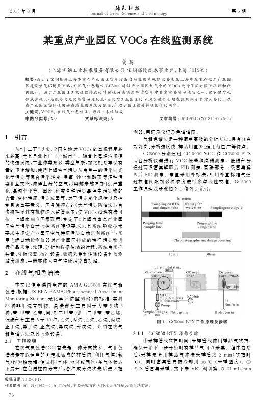 某重点产业园区VOCs在线监测系统