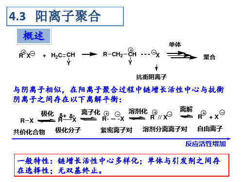 4.2 阳离子聚合