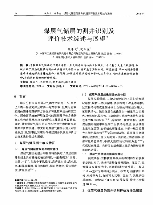 煤层气储层的测井识别及评价技术综述与展望