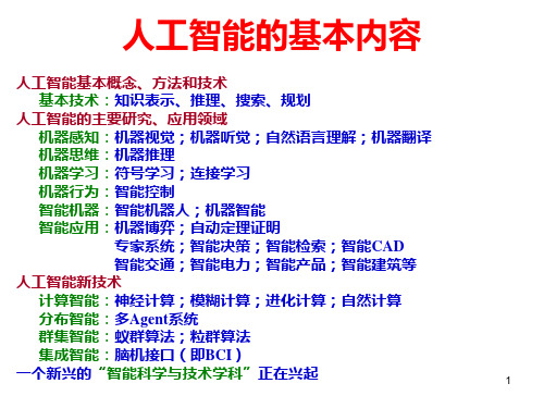 人工智能基本概念、方法和技术