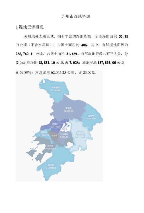 苏州市湿地资源