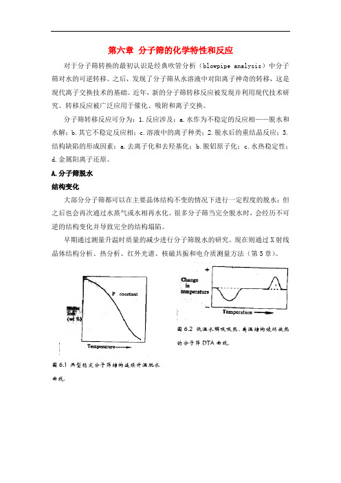 第六章分子筛的化学特性和反应