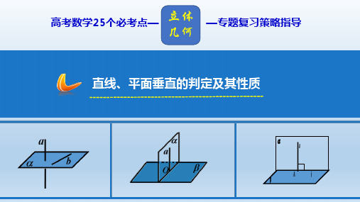 2019年高考数学专题24 直线、平面垂直的判定及其性质(课件)