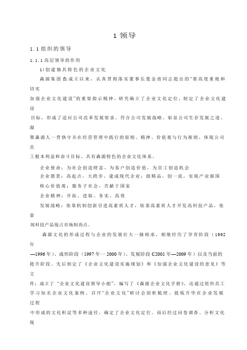 河南集团有限公司卓越绩效自评报告(1)