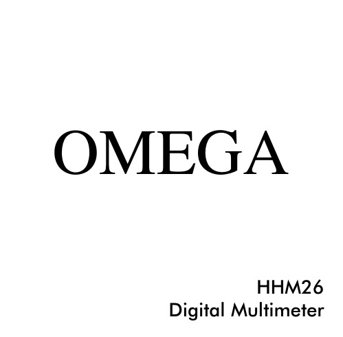 OMEGA HHM26数字多功能仪说明书