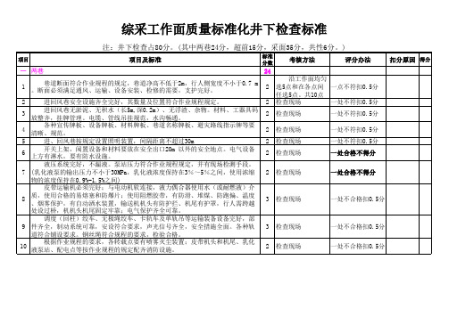 回采井下检查标准