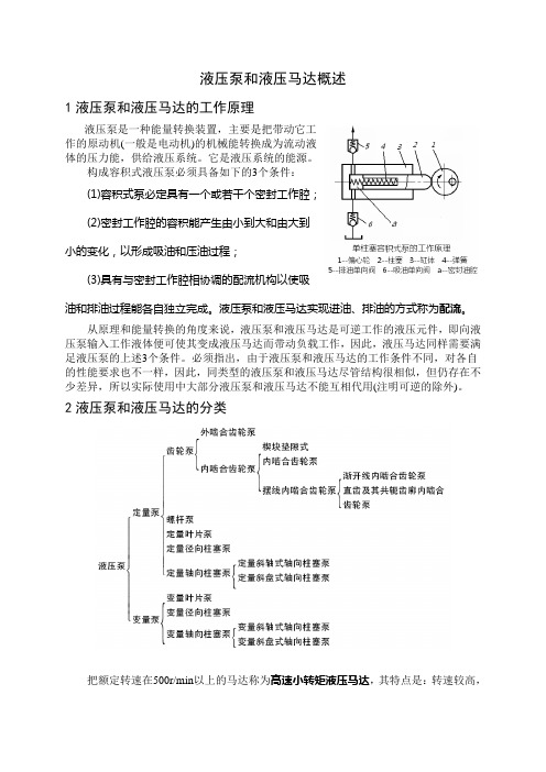 液压泵和马达概述