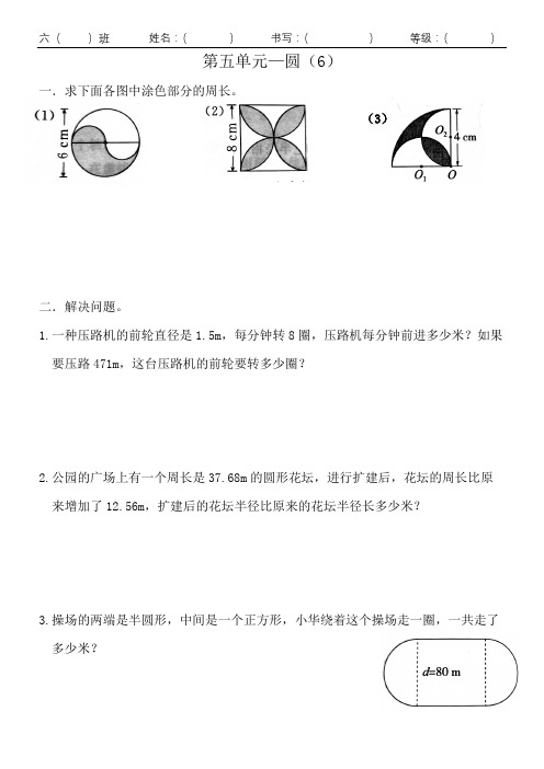 圆的周长(3)