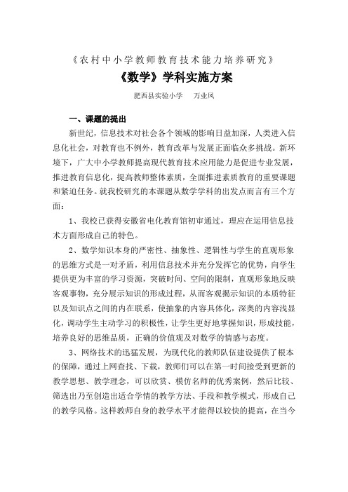 《农村中小学教师教育技术能力培养研究》