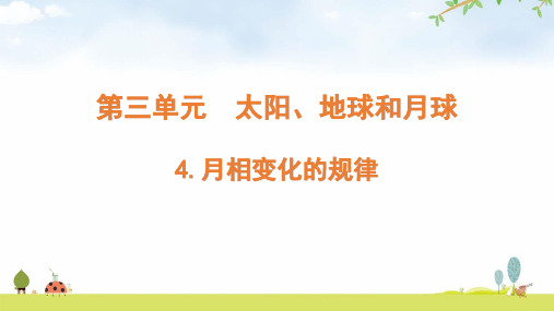 【精品教学课件】小学三年级科学下册第3单元3-4《月相变化的规律》