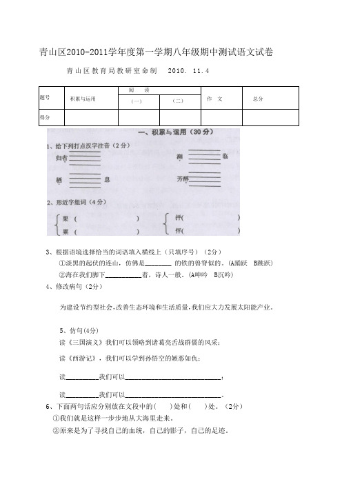 2010-2011年八年级期中考试题及答案.doc