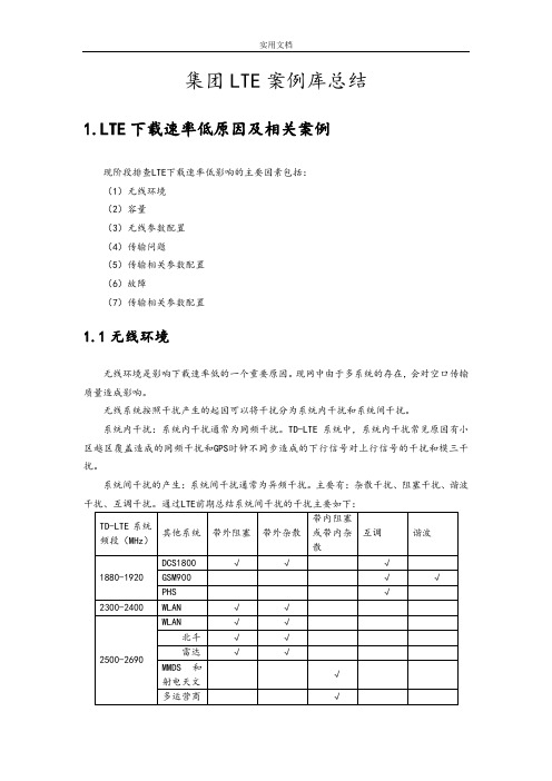 集团LTE案例库总结材料