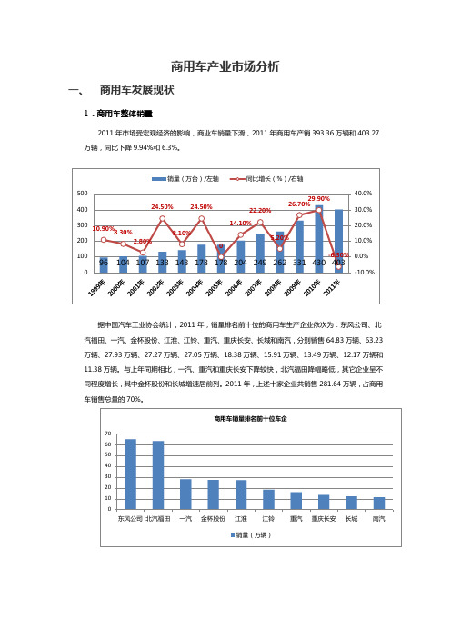 商用车产业市场分析