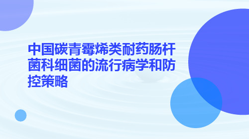 中国碳青霉烯类耐药肠杆菌科细菌的流行病学和防控策略ppt课件