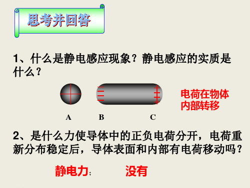 人教版高二物理选修3-1第一章：1.7 静电现象的应用(共22张PPT)