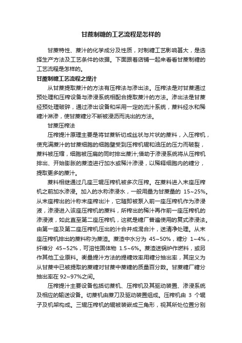 甘蔗制糖的工艺流程是怎样的