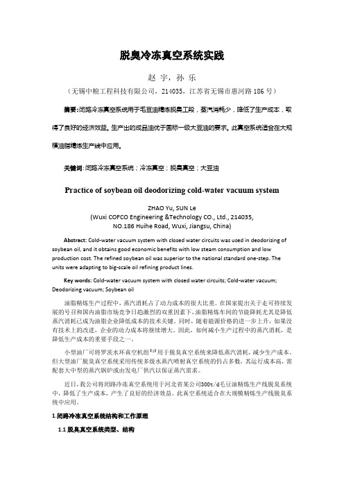 脱臭冷冻真空系统实践9.28改