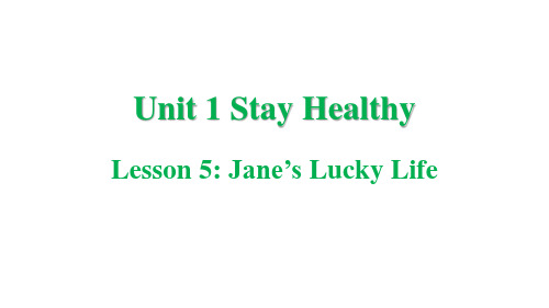 lesson 5 Jane's Lucky Life课件(共29张PPT) 冀教版英语九年级全册