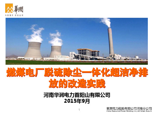 燃煤电厂脱硫除尘一体化超洁净排放的改造实践——杜军林(华润首阳山)9.16