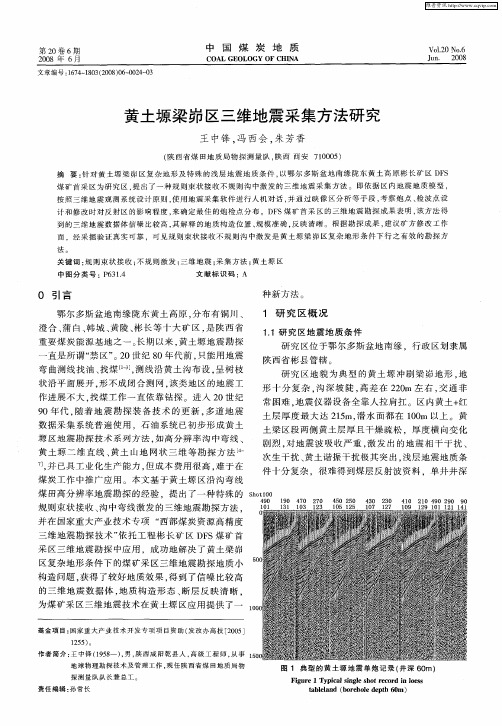 黄土塬梁峁区三维地震采集方法研究