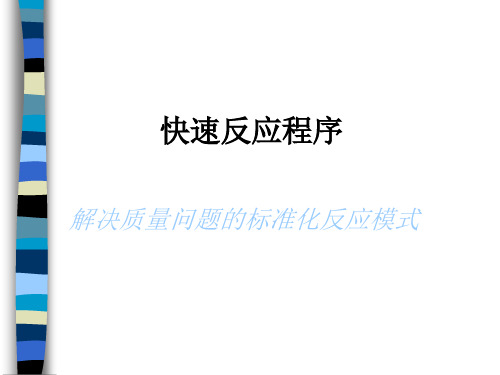 快速反应程序：解决质量问题的反应模式(ppt 84页)