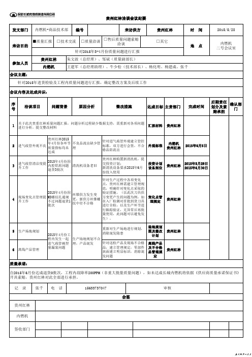 供应商洽谈会议纪要