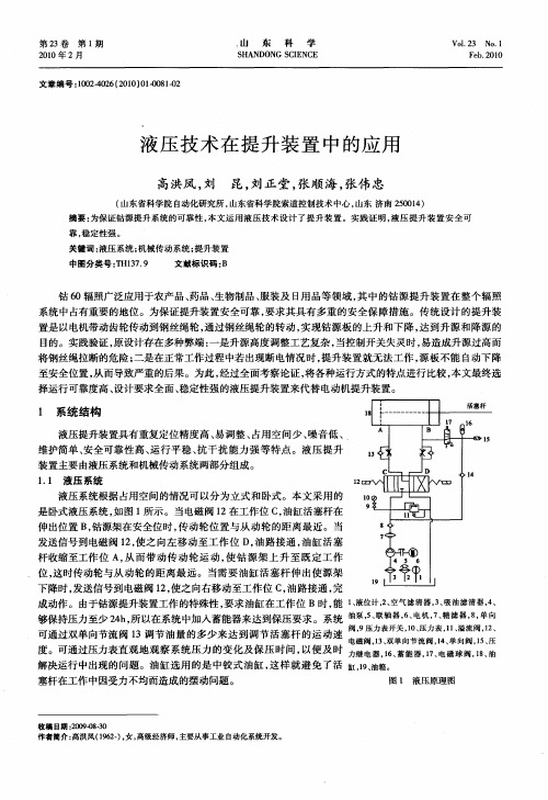 液压技术在提升装置中的应用