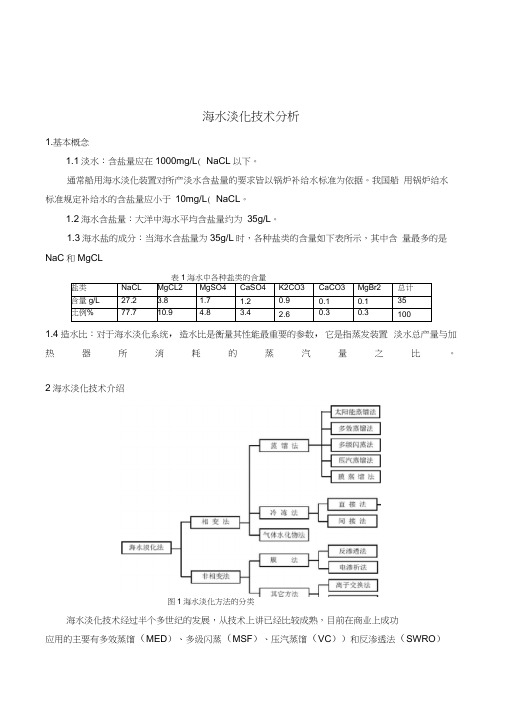 海水淡化技术分析