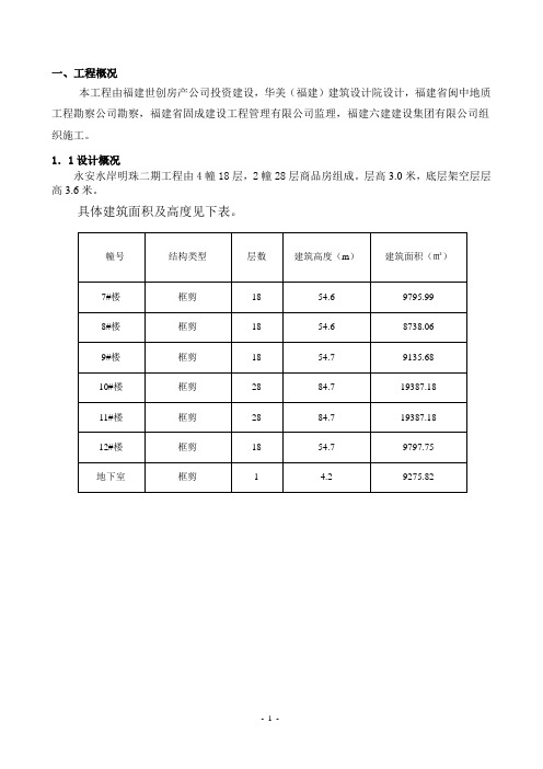 水岸明珠模板施工方案(正稿)