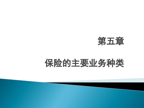 保险的主要业务种类ppt课件