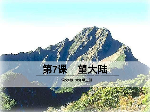 六年级上册语文课件第二单元 7 望大陆(语文S版) (共18张PPT)