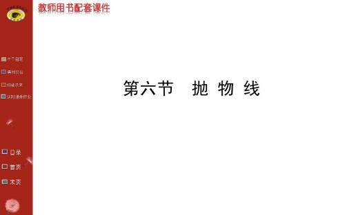 高考理科第一轮复习课件(8.6抛物线)