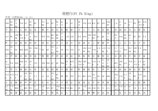 琵琶行及长恨歌