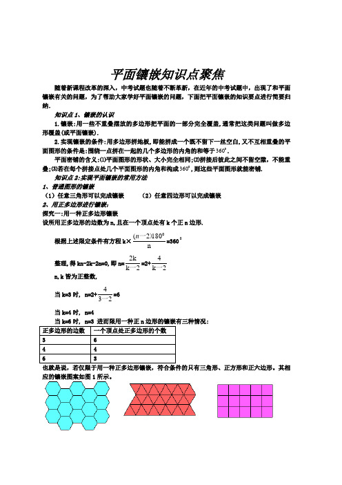 平面镶嵌知识点聚焦