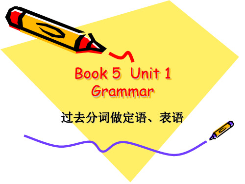 必修五 unit1 Grammar--过去分词作定语、表语