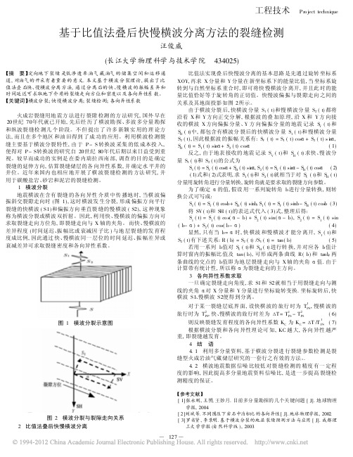 基于比值法叠后快慢横波分离方法的裂缝检测_汪俊威