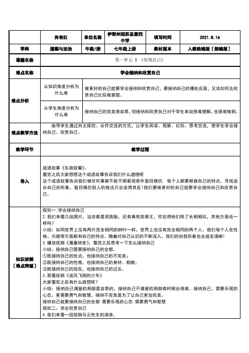 发现自己—做更好的自己 (学会接纳与欣赏自己)
