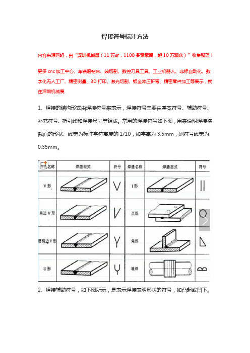 焊接符号标注方法【大全】