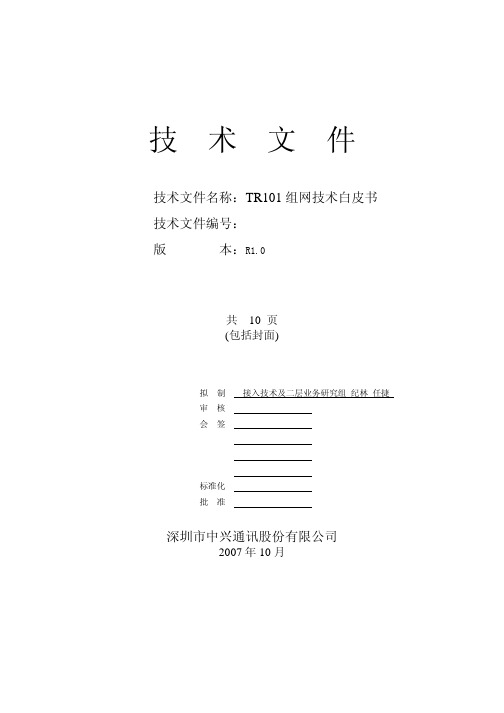 TR101组网技术白皮书