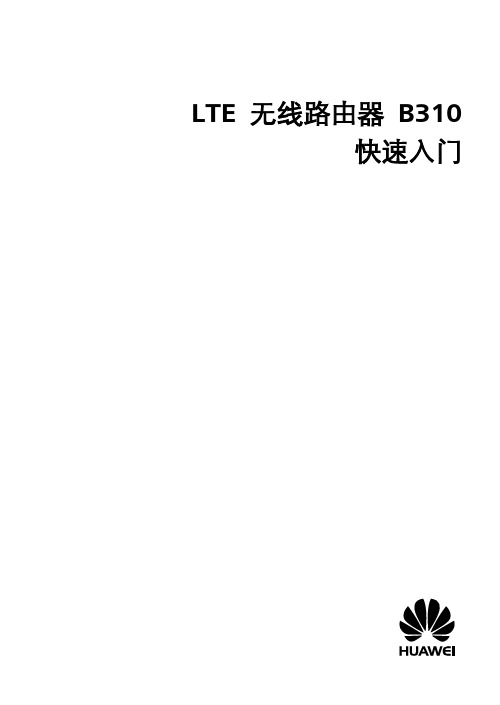 LTE无线路由器B310快速入门-Huawei