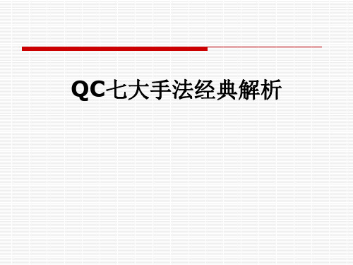 QC七大手法经典解析