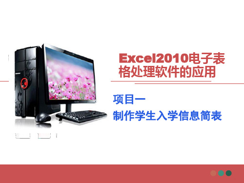 认识EXCEL  制作入学信息简表