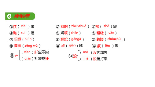 人教版(新教材)高中语文必修1教学课件： 基础知识梳理 (共9张PPT)PPT下载