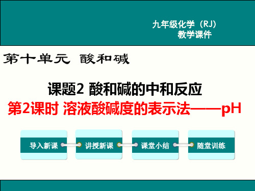 最新人教版初中化学九年级下册《溶液酸碱度的表示法——pH》精品课件